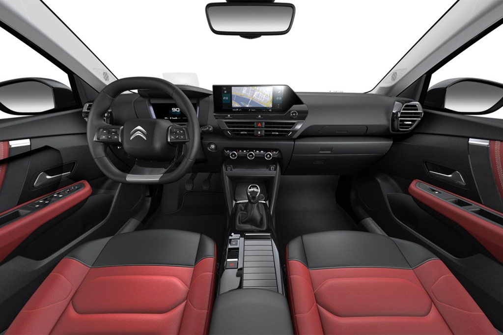 Intérieur noir et rouge Citroën C4 III.