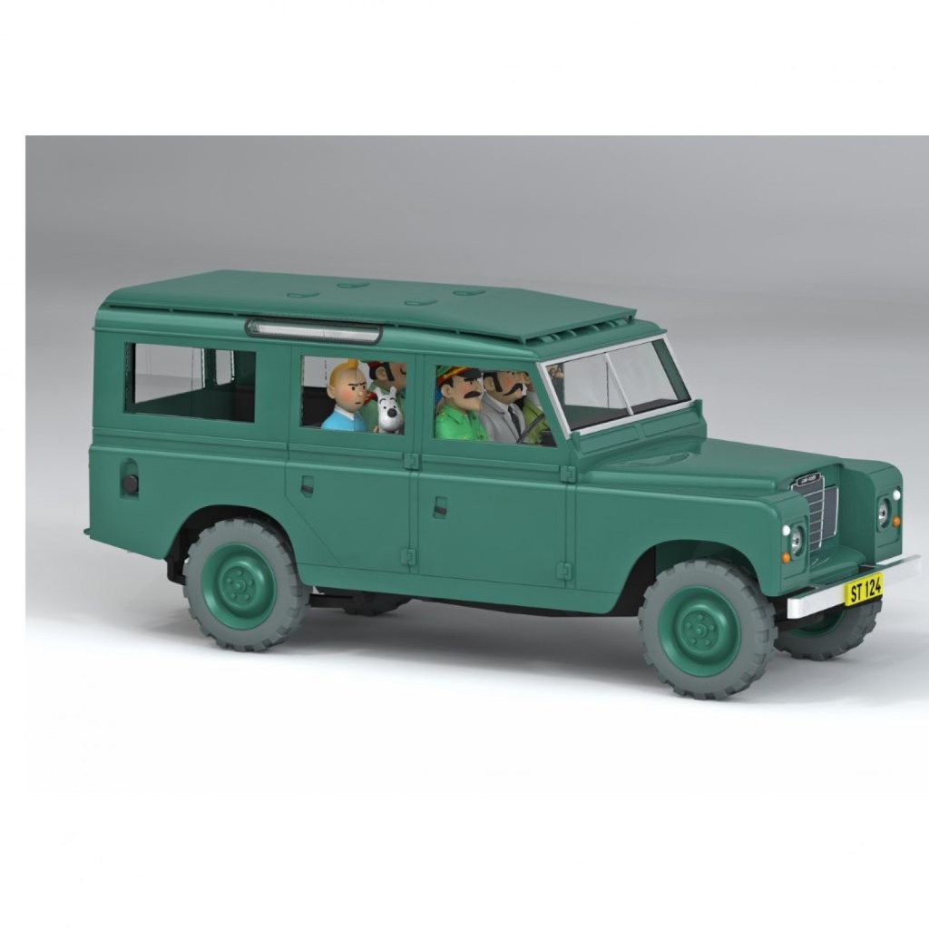 Land Rover série 1 vert dans Tintin et les Picaros.