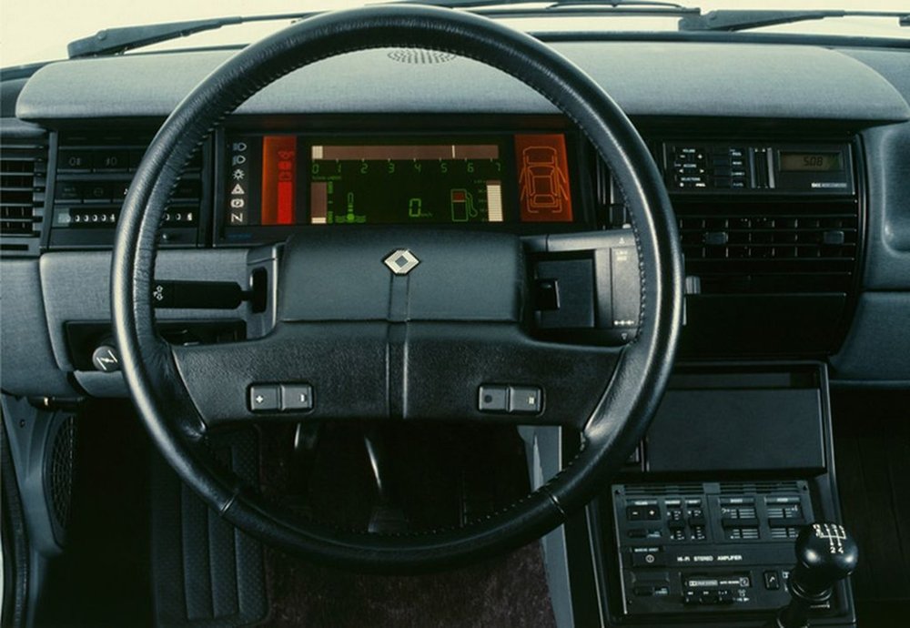 Intérieur Renault 11 TSE electronic avec ordinateur de bord avec synthèse vocale.