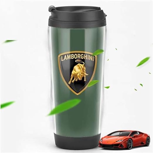 Thermos vert avec logo Lamborghini.